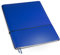 X17-A4+ Notizbuch/Personal Organizer | 7mm dünn | blau; aus recyceltem Leder. Nachfüllbar. Notizheft (blanko) mit Doppeltasche, Made in Germany.