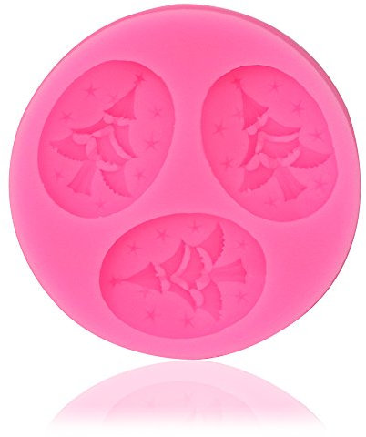 com-four® Silikonform Weihnachtsbaum für Marzipan und Fondant - Tortendeko selbst gemacht (01 Stück - Weihnachtsbaum)