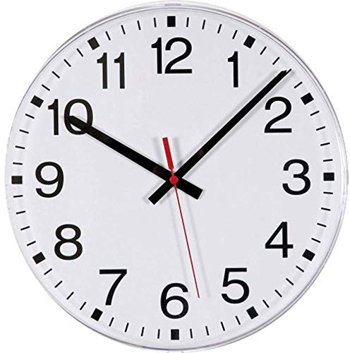 Eurotime 55000 Funk Wanduhr 300mm Weiß