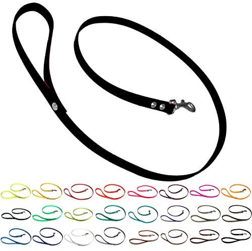 bio-leine Führleine Hundeleine mit Handschlaufe aus Biothane, 19mm breit, schmutz- und wasserabweisend, Leine für Hunde, 1,50 m Schwarz