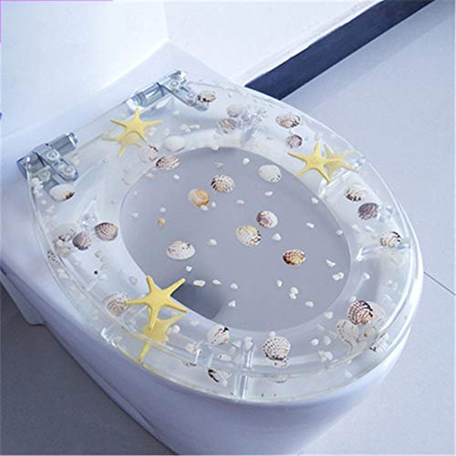 Resina Stampata Sedile WC Sedile del Water Universale A U/V/O Copriwater E Copri Cerniera Morbida A Chiusura Lenta Ecologica E Resistente Facile da Pulire Facile da Installare,C