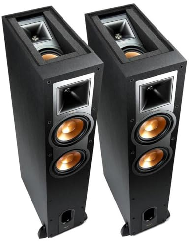 Klipsch Reference R-26FA Floorstanding Speaker, Black, Pair