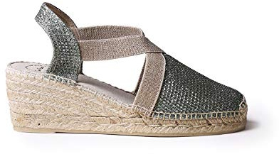 Toni Pons Damen-Espadrille aus Baumwollstoff - Triton - Khaki, 42 EU