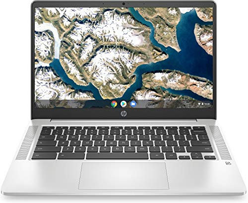 HP Plus Chromebook 14a-na0290ng | 14a-na0225ng (14 Zoll / Full HD IPS) Laptop (Intel Pentium Silver N5030, 128GB eMMC, 8GB DDR4 RAM, Intel Grafik, ChromeOS, QWERTZ) Silber