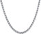 U7 Herren Kette 51cm Edelstahl Weizenkette Halskette Hip Hop Spiga Chain Necklace - 3mm breit Gliederkette - Männer Jungen Modeschmuck Accessoire