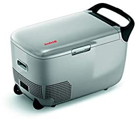 IndelB TB28 Tragbare elektrische Kühlbox, 12 V, 24 V, mit Rollen, Kompressor 26 l, Bluetooth
