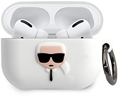 KARL LAGERFELD Silicone Karl Head für Apple AirPods Pro KLACAPSILGLWH Blister weiß
