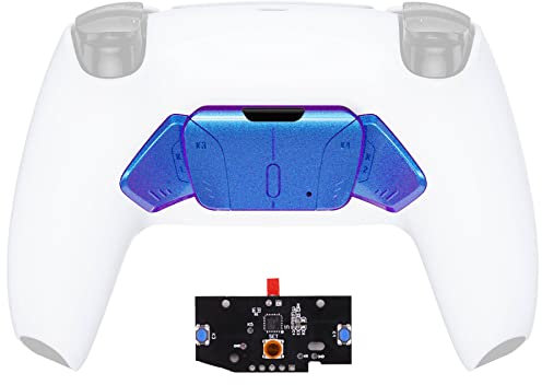 eXtremeRate RISE4 Ersatz Rück Paddles&Remapper Board für ps5 Controller Rise/RISE4 Remap Kit, Austauschbar K1K2K3K4 Back Button/PCBA Platine[KEIN Full Remap Kit]-Chamäleon Lila Blau