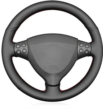 MEWANT Copertura del volante dell'automobile del cuoio di DIY respirabile per Mercedes Benz Classe A W169 2004-2012 fatta di cuoio di Microfiber per il coprivolante di classe A di Mercedes Benz