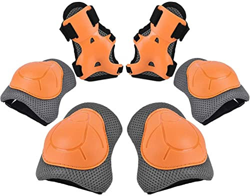 Kids/Youth Knee Pads Elbow Pads Wrist Guards 3 in 1 Protective Gear Set for Child Roller Skates, Cycling, Inline Skating, Scooter Skateboard, BMX Bike, Riding, and Multiple Outdoor Sports