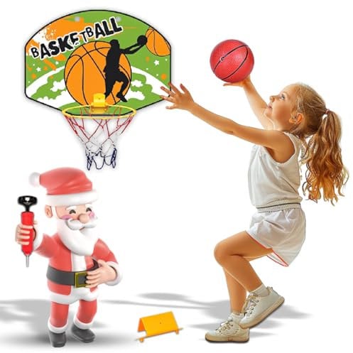 Kidoloop Kids Basketball Hoop with Hard PVC Backboard Pump and Ball Hanger Hook Indoor Outdoor Large Basketball Set with Net Ball and Pump Portable Sport Toys for Kids Basketball Set, Design 3