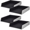 Rössler Papier 1335452170-4 - S.O.H.O Ablagekorb für DIN A4, Stone, 4 Stück, Ablagefächer stapelbar, Briefablage 26 x 6 x 32 cm