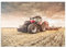 MyPuzzle Moderner roter Traktor bei der Einsaat - Premium 100 Teile Puzzle - MyPuzzle Sonderkollektion von Puzzle Galaxy