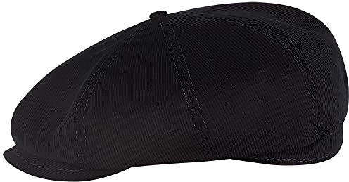 Sterkowski Shelby Mütze | 100% Baumwollkord Schiebermütze für Herren | Schiebermütze Herren Schirmmütze Herren Ballonmütze Herren Gatsby Mütze Paperboy Cap Newsboy Cap Marineblau 62 cm