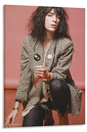JITENG Retro Patti Smith Poster, Malerei, Leinwand, Wandkunst, Wohnzimmer, Poster, Gemälde, 50 x 75 cm