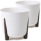 Tymar Blumentopf mit Füßen, 2er-Pack, Runde Form, Übertopf ((2pack) Weiß, ø 30 cm)
