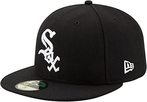 New Era MLB 59FIFTY Team Color Authentic Collection Fitted On Field Game Cap Hat, Chicago White Sox Schwarz, 62 EU