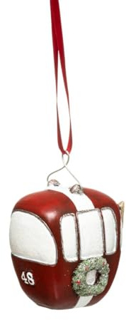 FEERIC LIGHTS & CHRISTMAS - Kunstharz-Weihnachtsbaum, rote gondel h 8 cm