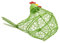 Hoement Hen Shape Iron Wire Basket Multi-function Countertop Storage for Eggs Fruits Decorative Kitchen Accessory for Home Restaurant Use
