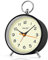 TENOCK Retro Wecker Analoge Ohne Ticken mit Nachtlicht Snooze, 4.3'' Runde Batteriebetrieben Laut für Tiefschläfer, Wecker Ohne Strahlung für Schlafzimmer Wohnzimmer (Schwarz)