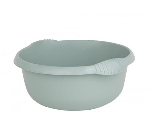 Aurora - High Grade Plastic 36cm Round Washing Up Bowl Kitchen Sink, Basin Mixing & Tidy Organizer with 10L Capacity. (Silver Sage)