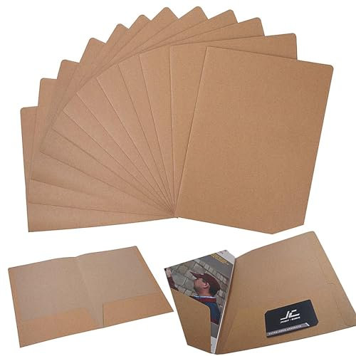 Sinxioer Präsentationsmappe, 12 Stück Aktendeckel a4 karton,Mit 2 Visitenkartentaschen für Besprechungsunterlagen, cardboard folder,Dokumentenmappe a4 pappe