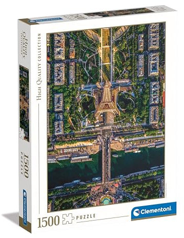 Clementoni Flying Over Paris Puzzle 1500 Teile Erwachsene - Paris Puzzle Erwachsene in 59,2 x 84,3 cm - Puzzle Erwachsene anspruchsvoll von Clementoni 31708