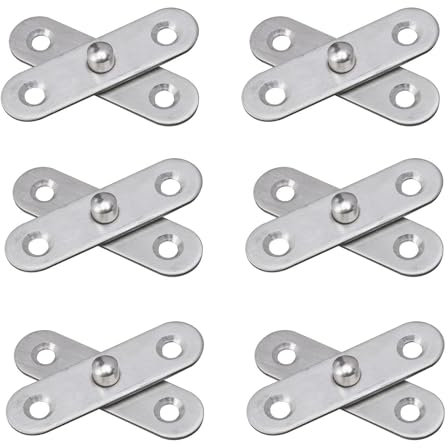 ZTMAKYLH Bisagra Giratoria de Acero Inoxidable, 6 Unidades Pivotantes de 360 Grados, Ocultas, Para Puertas, Ventanas y Armarios