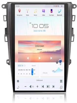 MOOKAKA Tesla Vertikaler Radio Android 11 Autoradio 2 din GPS Navigation Haupteinheit für Ford Mondeo Fusion MK5 2013-2021 Multimedia Player Stereo IPS Touch Screen Carplay DSP RDS（4+64GB