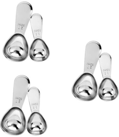 Cabilock 6 Pièces 15ml cuillère à soupe Cuillère à mini Cuillère doseuse de cuillère graduée cuillère doseuse cuillère à cuillère à mesurer cuillere doseuse petites cuillères