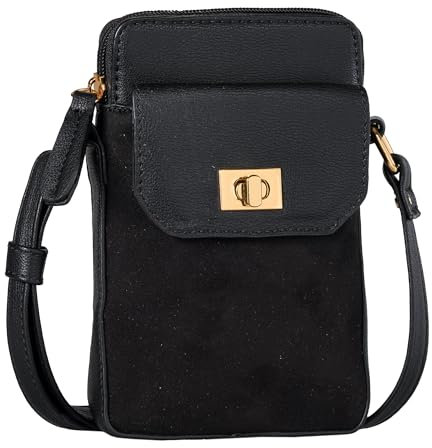 TOM TAILOR Denim Taya Damen Handytasche Umhängetasche Mittelgroß Schwarz