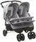 Willood Tandem Kinderwagen Geschwisterwagen Zwillingskinderwagen Hellgrau Stahl