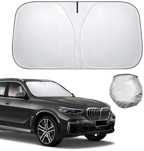 SIGANDG Protector Solar Delantero Parasol para Parabrisas Parabrisas de Coche Parasol Aislamiento térmico y protección UV (L: 145 x 80 cm)