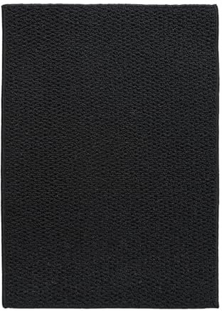 phonzenuo Area Rugs 12,7 x 17,8 cm – faltbarer, maschinenwaschbarer Teppich, schmutzabweisend, 12,7 x 17,8 cm, für Wohnzimmer, rutschfeste Unterseite, für Schlafzimmer, Schwarz