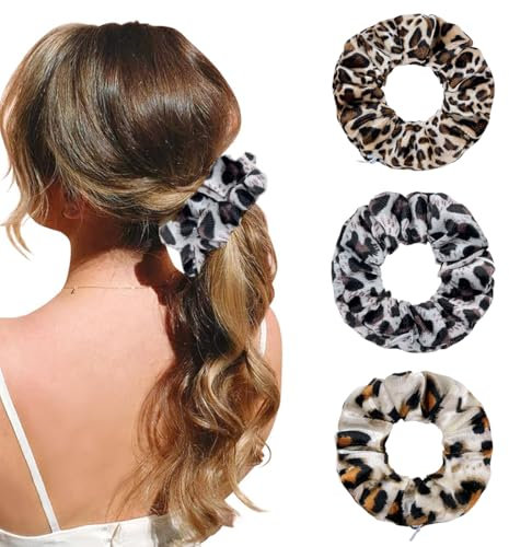 3 Stück Haargummis, Samt Scrunchies mit reißverschluss, Flanell Haarseil mit versteckter Reißverschlusstasche, Haargummis mit Reißverschluss Tasche, Velvet Haarbänder, für Mädchen und Damen