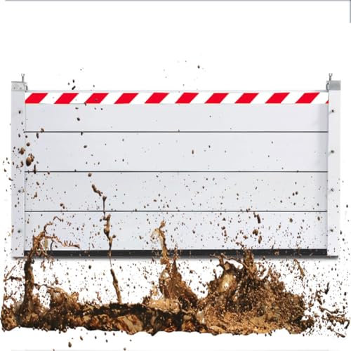 HXQSL Porte De Barrière De Protection Contre Les Inondations Barrières Anti-inondation Réutilisables Et Amovibles Joint De Barriere Porte Anti Inondation Mur Anti-inondation (15.7x3.9ft/480x120cm)