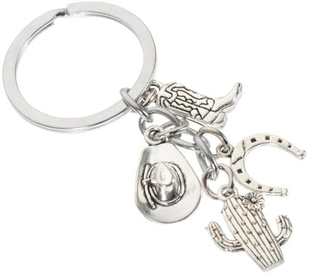 Schlüsselanhänger Mit Lebendigem Western- – Metall-schlüsselanhänger- Zum Aufhängen Von Ornamenten