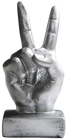 Cabilock Sieggesten-Ornament Harz- Für Wohnzimmer Büro Zuhause Auto Kreativer Schreibtischschmuck Haushaltsdekoration Silber