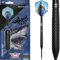 BULL'S Shark Pro Black 90% Tungsten Steeldart - 25g | Präzise gerade Barrels mit einzigartigem Shark Grip