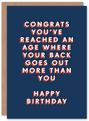 Artery8 Back Goes Out More Than You Funny Cheeky For Him Birthday Card