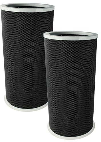 vhbw 2X Aktivkohlefilter kompatibel mit Xiaomi Mi Air Purifier 2, 3, 2H, 2C, 3C, 2S, 3H Luftreiniger - Luftfilter Schwarz Grau