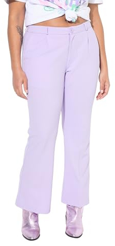 Angel of Style Damen große Größen Übergrößen Plus Size Hose, gerades Bein, Knopfverschluss Lavendel 54 830290814-54