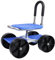 Haibinsuo Rollbarer Gartenwagen-Arbeitssitz mit Rädern für die Gartenarbeit, höhenverstellbarer Gartenhocker, 360-Grad-Drehsitz, Lenkgriff und Werkzeugablage mit atmungsaktivem Kissen, ergonomische