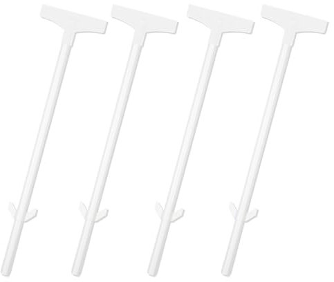 4 Pack White Stake for Yard Sign Garden,Yard Sign Holder Stand for Lawn Parking Garage,18 Inch