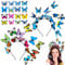 TTYSHIP® 2 Pièces Serre Tete Papillon, Serre Tete Papillon Femme avec 16 Pince Cheveux Papillon pour Carnaval, Cosplay, Mariage (Bleu/Coloré)