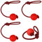 Haiabei 4 Pcs Dog Ball On a Rope Durable Elastic Solid Rubber Balls Interactive Rubber Balls Chew Toys for Small Medium Large Dogs Fetching Catching Throwing and Tugging (Medium)