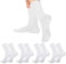 Kunoli 4 Paar Pilates Yoga Rutschfeste Stoppersocken Grip Socken, Weiß Damen Reformer Pilates Socken, Grip Antirutsch Sportsocken für Pilates Yoga Barre Ballett Tanz Trampolin Workout 37-42