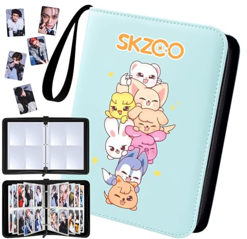 Stray Kids Photocard Binder: Kpop Photocard Binder mit 400 Kartentaschen - SKZ Skzoo Photocards Holder - Stray Kids Merch (Blue-2)
