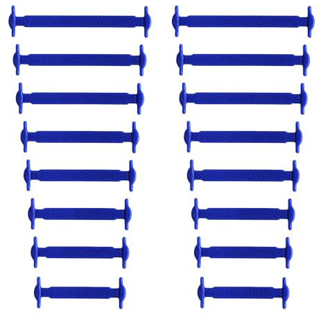 Yusimu Lacci Elastici per Scarpe - Stringhe Senza Nodi in Silicone Impermeabile per Bambini/Adulti, Adatti a Scarpe Sportive/Ginnastica/Corsa - Blu Reale