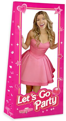 5.2ft Tall Life Size Stand-in Cardboard Cutouts Doll Photo Booth Props for Doll Princess Party Decorations Girls Birthday Party Decor Photoshoot.